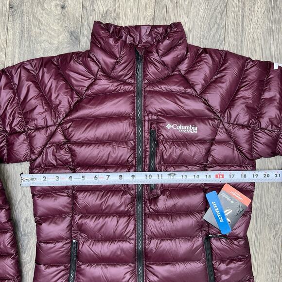 The North Face Down Jacket Size Small Womens Purple Arctic Crest Full Zip $260 - Picture 4 of 14